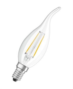 Лампа филаментная OSRAM LED Star, 470лм, 4Вт, 2700К, теплый свет, Цоколь E14, светодиодная, Свеча на ветру 4058075055452 - фото 17165