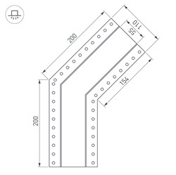 Угол SL-LINIA55-FANTOM-135 (Arlight, Металл) 030129-1 - фото 172059