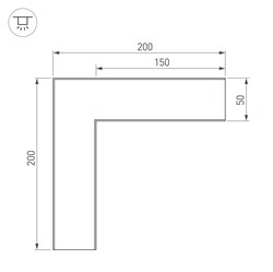 Угол SL-LINE-5035 (Arlight, Металл) 030116-1 - фото 172107