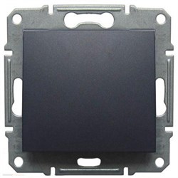 GLOSSA Выключатель одноклавишный сх.1 антрацит в рамку (GSL000711) GSL000711 - фото 17222