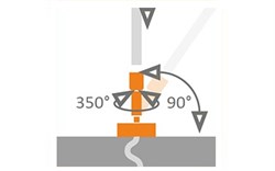 Держатель шарнир потолочный PEN JC100 (Arlight, Металл) 017293-1 - фото 172623