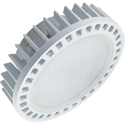 Ecola GX53   LED Premium 15,0W Tablet 220V 4200K матовое стекло (фронтальный алюм. радиатор) 27x75 T5FV15ELC - фото 17364