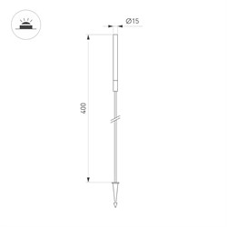 Светильник KT-CATALI-BOLL-H400-0.5W Warm3000 (BK, 160 deg, 24V) (Arlight, IP65 Металл, 3 года) 050681 - фото 174342