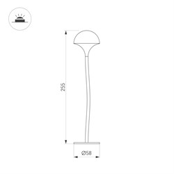 Светильник KT-MUCENA-BOLL-A-H250-1W Warm3000 (WH, 85 deg, 24V) (Arlight, IP65 Металл, 3 года) 050668 - фото 174376