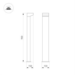 Светильник LGD-JASMUS-BOLL-H900-12W Warm3000 (BK, 93 deg, 230V) (Arlight, IP65 Металл, 3 года) 050732 - фото 174391