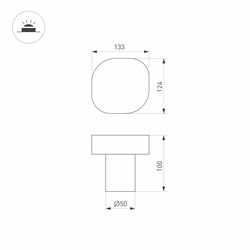 Светильник LGD-SWAMP-BOLL-H100-7W Warm3000 (GR, 93 deg, 230V) (Arlight, IP65 Металл, 3 года) 030002-1 - фото 174415
