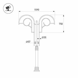 Кронштейн OXOR-SB2-2 BLACK  (Arlight, Сталь) 051634 - фото 174483