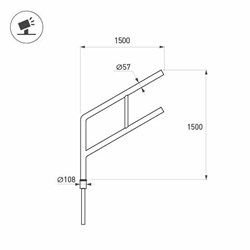 Кронштейн OXOR-SG2-1500x108-L1500 BLACK (Arlight, Сталь) 051653 - фото 174507