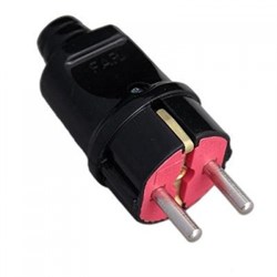 F03B (F999В) Вилка с заземлением  черная  FAR F03B (F999В) - фото 17559