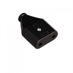 Штепсель плоский черный FARF44B  F44B - фото 17567