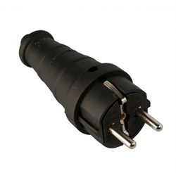 F48 Вилка с заземлением FAR каучук 16А IP44 F48 - фото 17569