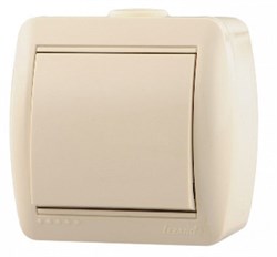 HATA Выключатель одноклавишный бежевый 710-0300-100 - фото 17695