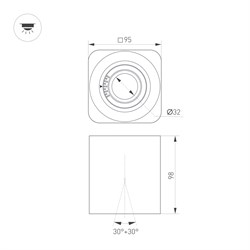 Светильник SP-ACENTO-S95x95-10W Warm2700 (WH, 20-45 deg, 230V) (Arlight, IP20 Металл, 5 лет) 055748 - фото 177180