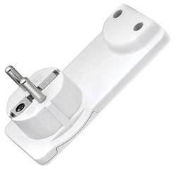 Вилка-невидимка с заземлением белая 16А 250В UNIVersal 5566874 - фото 17725