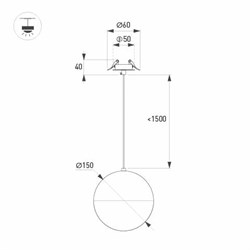 Светильник SP-EMISFERO-HANG-BUILT-R150-11W Warm3000 (GD, 170 deg, 230V) (Arlight, IP20 Металл, 3 года) 056592 - фото 177421