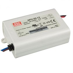 БЛОК ПИТАНИЯ MEAN WELL APV-35-12 LED 35W 12V DC IP67 84х57х29.5мм APV-35-12 - фото 17764
