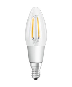Лампа PARATHOM PRO DIM CL B  FIL 40  4,5W/827 230V CL     E14   470lm   - свеча прозр FILLED OSRAM 4058075816992 - фото 17822