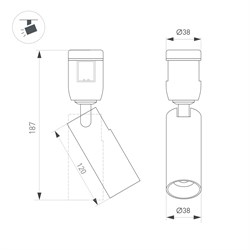 Светильник ART-APRIORI-SPOT-TURN-R38-8W Day4000 (BK, 36 deg, 48V) (Arlight, IP20 Металл, 3 года) 049307 - фото 178564