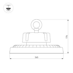 Светильник SP-ERCON-R365-240W White5000 (BK, 60 deg, 230V) (Arlight, IP65 Металл, 5 лет) 056108 - фото 179013