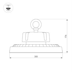 Светильник SP-ERCON-R300-200W White5000 (BK, 60 deg, 230V) (Arlight, IP65 Металл, 5 лет) 056105 - фото 179057