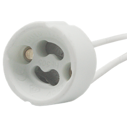 Ecola base GU10 патрон керамический с проводами 2*8cm (1 из уп. по 48) AB10LWEAY - фото 18065