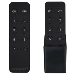 Пульт SR-2833K8 Black (диммер 8 зон) (Arlight, IP20 Пластик, 3 года) 020097-1 - фото 182039