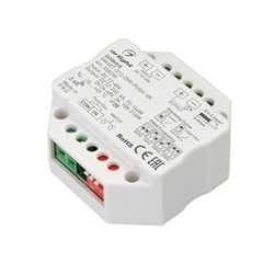 Диммер SMART-D12-DIM-PUSH-VR (12-48V, 1x6A, 2.4G) (Arlight, IP20 Пластик, 5 лет) 028290-1 - фото 182178