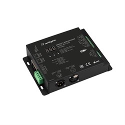 Декодер SMART-K57-DMX (230V, 4x2A, XLR3) (Arlight, IP20 Металл, 5 лет) 028453-1 - фото 182199