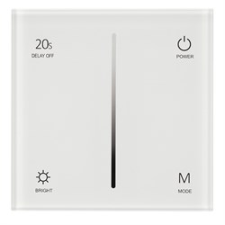 Панель SMART-P36-DIM-IN White (230V, 1.2A, TRIAC, Sens, 2.4G) (Arlight, IP20 Пластик, 5 лет) 027113-1 - фото 182597