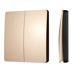 INTELLIGENT ARLIGHT Кнопочная панель KINETIC-801-22-2G-WP-SUF Gold (No battery, IP67, 433Mhz) (IARL, IP67 Пластик, 3 года) 043313-1 - фото 182692