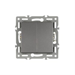 Механизм выключателя двухклавишный проходной SWT-MKP2-PL-GR (250V, 16A) (Arlight, -) 043729 - фото 182793