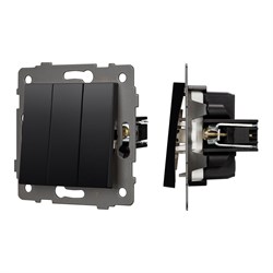 Механизм выключателя трехклавишный непроходной SWT-MK03-PL-BK-V (250V, 10A) (Arlight, -) 049897 - фото 182883