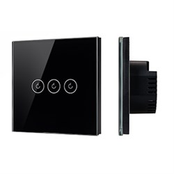 Выключатель сенсорный SWT-OMALI-S03-ZB-BK (250V, 10A, Zigbee) (Arlight, Стекло) 050046 - фото 182998