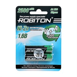 ROBITON 2500NZAA-2 Ni-Zn AA 2500мВтч, 1500мАч BL2(блистер2шт) 15021 - фото 183157
