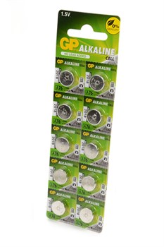 GP Alkaline cell А76-2C10 AG13 BL10(блистер 10шт) 01620 - фото 183239