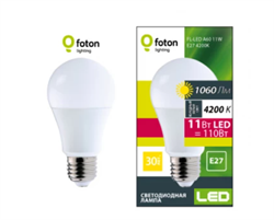 Лампа FL-LED  A60  11W   E27  4200К  220В 1060Лм  60*109мм   FOTON LIGHTING - 605047 - фото 183408
