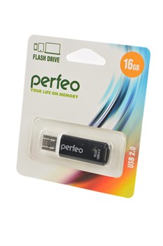 PERFEO PF-C13B016 USB 16GB черный BL1(блистер 1шт) 16620
