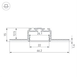 Профиль PLS-LOCK-H15-F-HIDE-2000 (Arlight, Алюминий) 058956