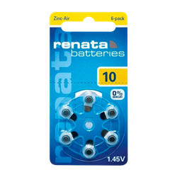 Батарейки для слуховых аппаратов RENATA Zinc-Air 10 BL6(блистер 6) 13882