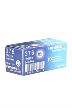 Батарейки серебряно-цинковые RENATA SR626W    376 (0%Hg), упак. 10 шт 19752