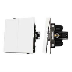 Механизм выключателя двухклавишный проходной SWT-TENDO-MKP2-SFPL-WH (230V, 10A) (Arlight, -) 054556