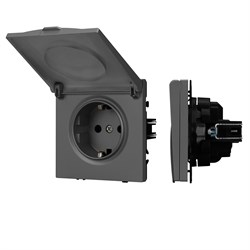 Механизм розетки влагозащищённый SCT-NOBE-MCP-SFPL-GR (230V, 16A) (Arlight, -) 054283