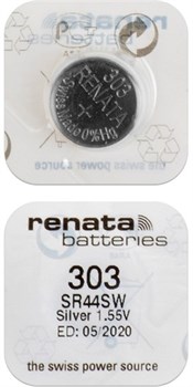 Батарейки серебряно-цинковые RENATA SR44SW    303 (0%Hg), упак. 10 шт 19992
