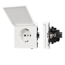 Механизм розетки влагозащищённый SCT-TENDO-MCP-SFPL-WH (230V, 16A) (Arlight, -) 054602