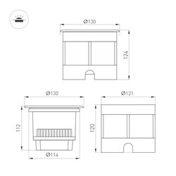 Светильник LTD-DAFNA-GROUND-R130-11W Day4000 (SL, 35 deg, 230V) (Arlight, IP67 Металл, 5 лет) 061187