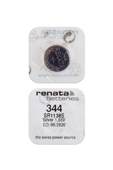 Батарейки серебряно-цинковые RENATA SR1136S    344 (0%Hg), упак. 10 шт 12985-1