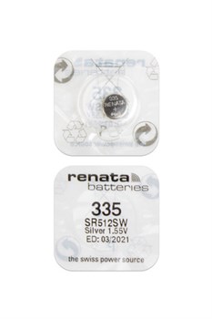 Батарейки серебряно-цинковые RENATA SR512SW   335 (0%Hg)(в упаковке 10шт) 19993