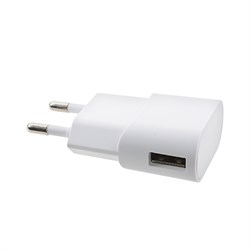 Адаптер/блок питания ROBITON USB1000 white 1000мА с USB входом BL1(блистер 1шт) 09483