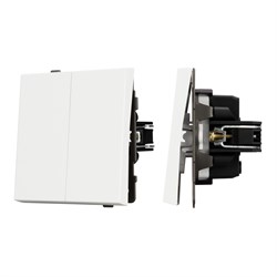 Механизм выключателя двухклавишный непроходной SWT-TENDO-MK02-SFPL-WH (230V, 10A) (Arlight, -) 054547