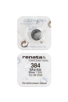 Батарейки серебряно-цинковые RENATA SR41SW    384 (0%Hg), упак. 10 шт 13000